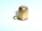 Vintage 14k Yellow Gold 3d Thimble Sewing Charm