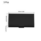 4pcs Professional Pocket Metal Business Card Case Holder Slim Wallet Black