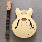 335 F Hollow Electric Guitar Diy Kit Flamed Maple Top Colorful Binding Cr Part
