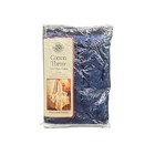 Vtg  100  Cotton Woven Afghan Throw Blanket Fringe Navy Blue Windsor Browne Usa