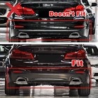 For 2017-2023 Bmw 5 Series M Competition Style Gloss Black Rear Lower Bumper