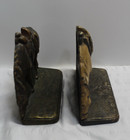 Vintage Cast Iron Metal Grazing Saddled Horses Bookends Heavy Set Of 2 Nice 