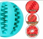 Pet Dog Teeth Clean Chew Toy Cat Treat Dispenser Dental Puppy Train Rubber Ball