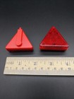 2 Pc Plastic Led Triangle Safety Blinker With Clip Red Light Multi-functional Us