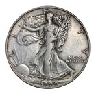 90  Silver Walking Liberty Half Dollar Average Circulated Single Coin