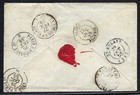 B d  1858 Algeria Scott A14s Pair On Cover Coleah  postmark 3720 -st  Aulaye  Fr