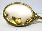 Vintage Brass Floral Design Ornate Victorian Hair Brush Gold Color 10 25 