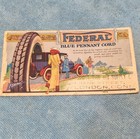 1920s Advertising Ink Blotter For  federal Blue Pennant Cord  Automobile Tires
