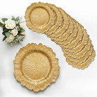 100pack Bulk Gold Ruffled Rim Charger Plates 13  Reusable Wedding Table Decor Us