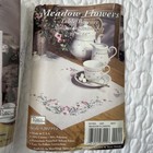 Tobin    meadow Flowers    Stamped Embroidery Table Runner   2 Kitchen Towels Kit