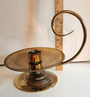 Vintage Baldwin  Large Forged Brass Chamber Stick Candle Candlestick Holder