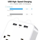6 Outlet Extender Surge Protector Multi Plug Wall Adapter Tap 9 In 1 Usb - Usb C