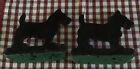 Vintage  scottie Dogs Bookends In Cast Iron felt Bottom  adorable
