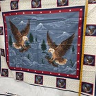 Americana Eagles Usa Quilt Top Panel Wamsutta Otc Cotton Fabric Piece 35  X 44   