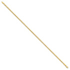 Avariah Solid 14k Yellow Gold Polished Double-sided Hearts Double Link Anklet