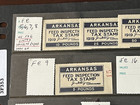Arkansas Revenue - Rare Group Back Of Book Stamps Mint used In Stock Sheet 3f353