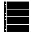 25 Hagner 4 Pocket Black Stock Sheets - 5 Packages Of 5 - 4 Rows Single Sided