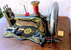 Singer  new Family early Antique Sewing Machine Model 12k Dotted Acanthus  1866