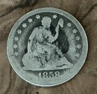 1858 Love Token Pws Psw Wsp Wps Spw Swp S W P Silver Coin Seated Liberty Quarter