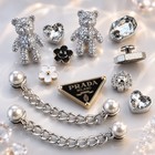 Luxury Bling Shoe Charms Set For Crocs Compatible Crystal Rhinestone Accessories