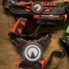 4 Player Armogear Laser Tag Set Blasters   Sensor Vests Red Green Blue Orange