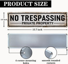 Vintage Metal Tin Warning Sign  No Trespassing Private Property Sign  Securit   