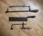 3 Vintage Saws Tools Hack Saw Union Hardware Antique Wood Handle Tool Decor Barn