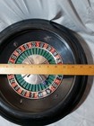 Vintage 14  Tabletop Roulette Wheel   Black Bakelite  Made In France 