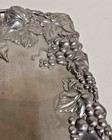 Vtg 1996 Arthur Court 3d Metal Grape Butter Bread Cheese Footed Tray Mcm Signed