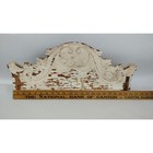 Architectural Salvage Wood Pediment Carved Chippy White Wall Decor 24  Arched