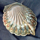 Vintage Silver Plated Sheffield  Silver Company Oyster Shell Buffet Serving Dish