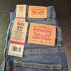 Nwt Levi   s 511 Slim Fit Performance Blue Denim Jeans Adjustable Waist Sizes 8-16