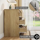 Wooden Dresser With 9 Drawers  Large Chest Storage Dresser For Bedroom