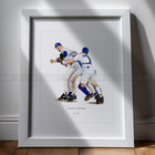 Nolan Ryan Robin Ventura Fight 8x10 Print Texas Rangers Baseball Poster