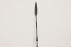 African Vintage Hand Carved Wood   Wrought Iron Spear  52746