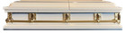 Beautiful White blue Casket With Gold Hardware