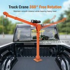 1100lbs Pickup Truck Crane Hoist Crane W  Electric Winch  360   Swivel Hoist Lift