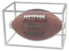 1 New Full Size Football Clear Acrylic Display Case Cube Holder