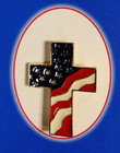 New Usa American Flag Christian Cross Patriotic Lapel Pin