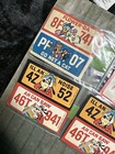 Vintage 1976 Walt Disney Productions License Plate Stickers Set Of 16 