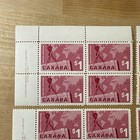 Canada 411 Mnh Matched Corner Plate Block Set -  1 00 Canadian Exports 1963