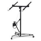 150lb Drywall Lift 11ft Heavy-duty Winch 4-16ft Telescoping Ceiling Hoist Black