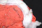Antique German Sitting Santa Claus Starched Fabric   Cotton Trim 8 75 h X 10 5 w