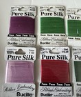 Bucilla Pure Silk Embroidery Ribbons  Lot Of 13 Various Colors  3 Yards Each