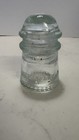 Vintage Hemingray-9 Clear Glass Insulator Made In Usa W  Wood Pin