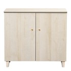 35 4  Buffet Cabinet W  2 Doors  Credenza Storage Cabinet  Light Oak