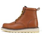 Men s Stylish Classic 6  Soft Toe Work Boots - Brown 84984