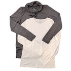 Cuddl Duds Bundle Of 2 Cowl Neck Top Layer And White Thermal Base Layer- Medium