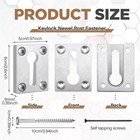 Shimeyao 4 Sets Newel Post Mounting Kit  Handrail Fastener  Silver