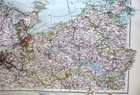 Andrees Hand Atlas Map Plate Page No 15-16 Northern Germany 1937 Vintage